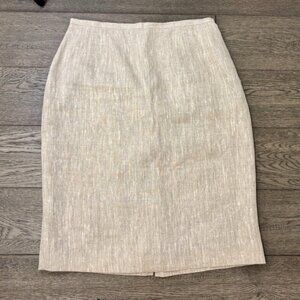 Vintage Harvé Benard 100% Linen Textured Pencil Skirt – Size 10